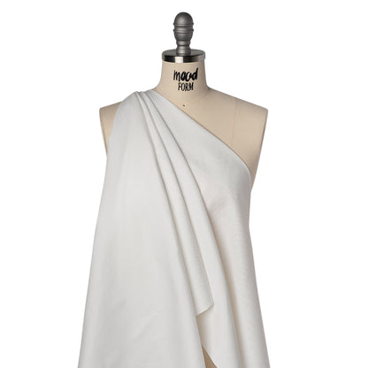 Textured Cotton Woven Shirting - Ivory - Deadstock Drape