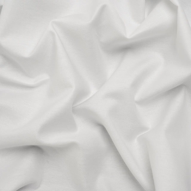 Textured Cotton Woven Shirting - Ivory - Deadstock