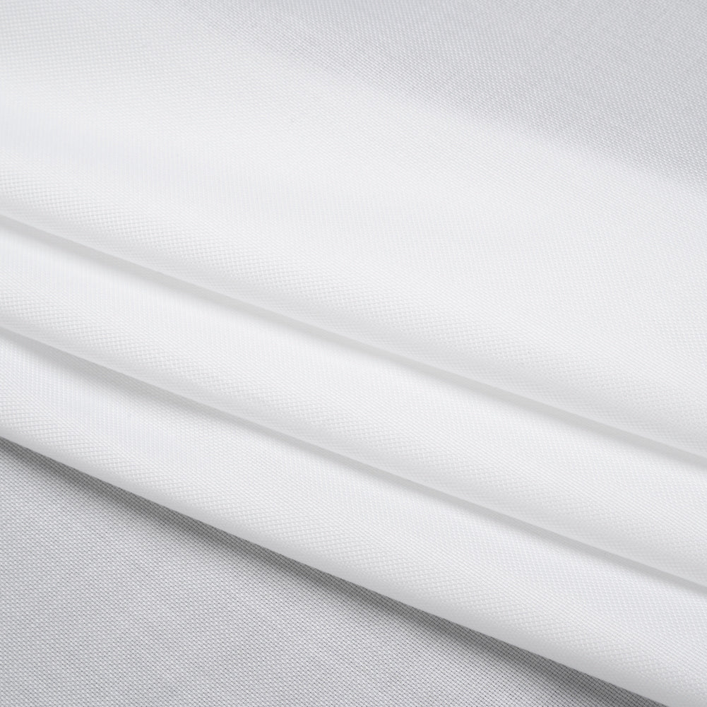 Basketweave Cotton Dobby - White - Deadstock Folded