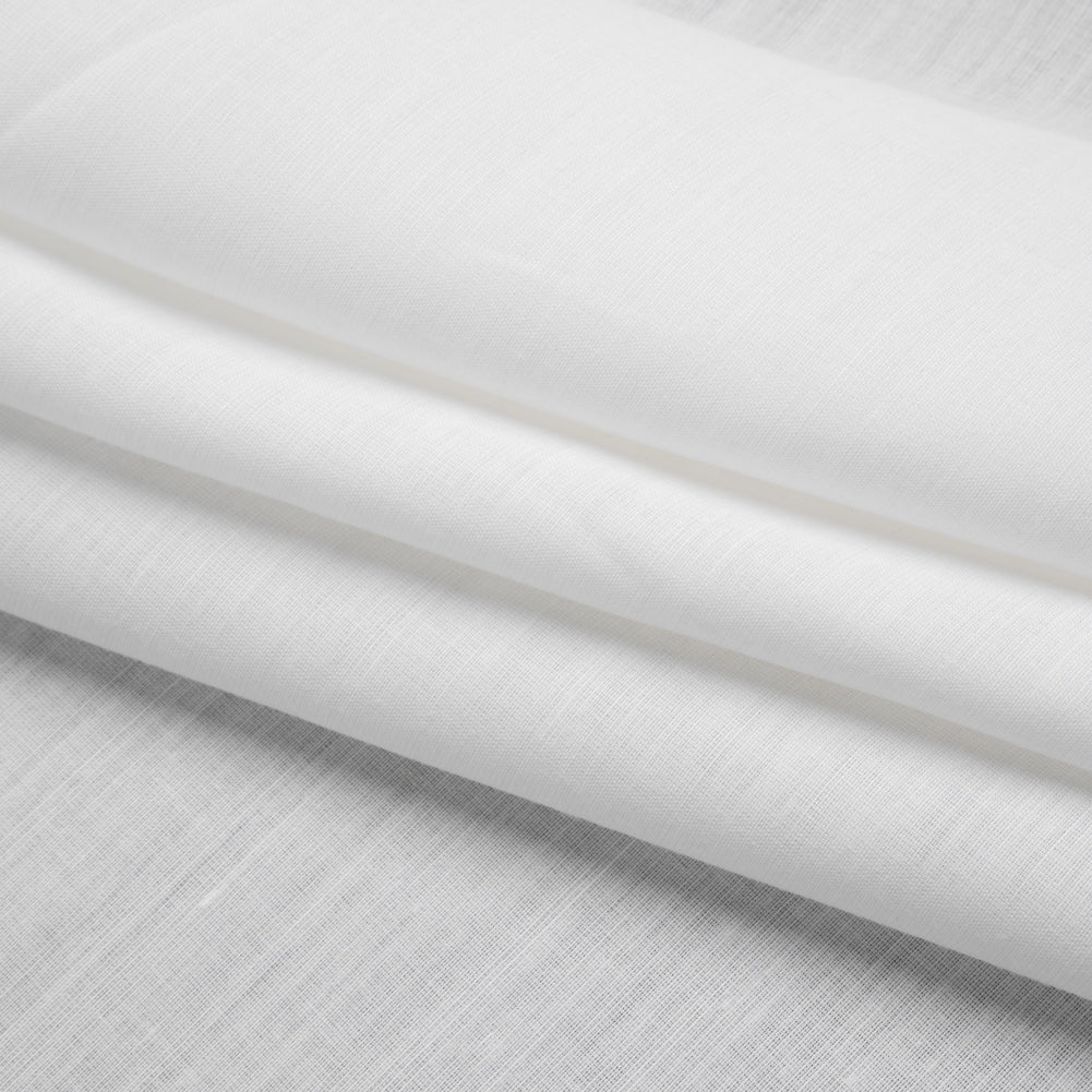 Cotton and Viscose Hymo Canvas Interlining - White - Deadstock