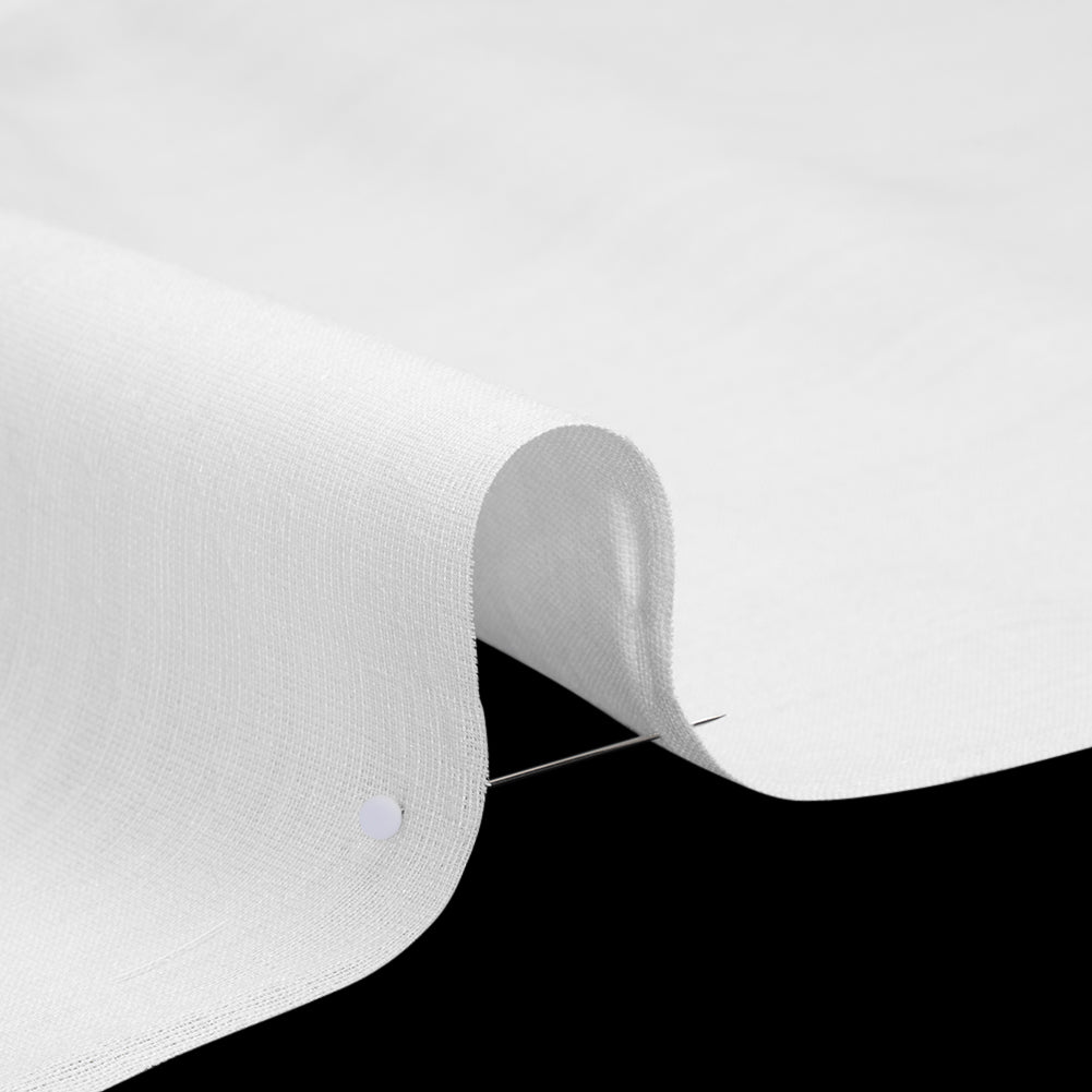 Cotton and Viscose Hymo Canvas Interlining - White - Deadstock