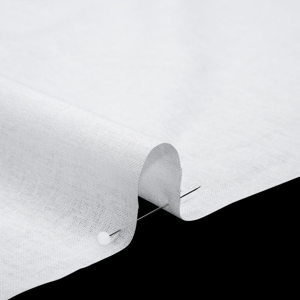 Soft Woven Fusible Interlining - White - Deadstock Detail