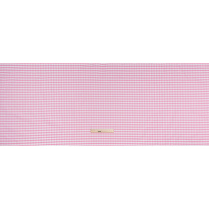 Cotton Oxford Shirting - Light Pink and White Gingham Checks - Deadstock Full