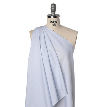 Cotton Shirting - Sky Blue and White Pinstripes - Designer Deadstock