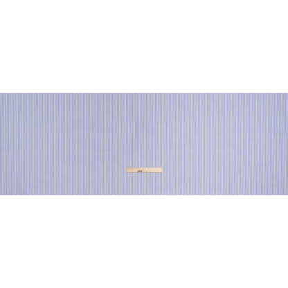 Cotton Shirting - Light Blue and White Candy Stripes - Deadstock Full