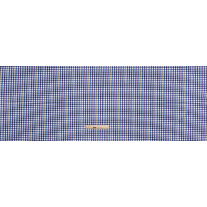 Cotton Twill Shirting - Blue, Magenta and Yellow Plaid - Deadstock Full