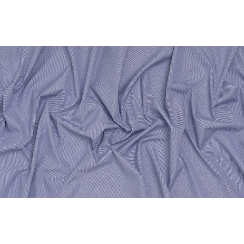 Cotton Shirting - Blue and White Narrow Stripes - Deadstock Full