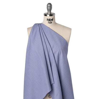 Cotton Shirting - Blue and White Narrow Stripes - Deadstock Drape