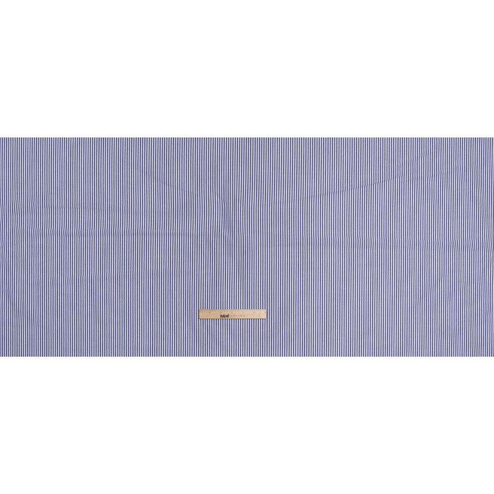 Cotton Shirting - Blue and White Candy Stripes - Deadstock Full