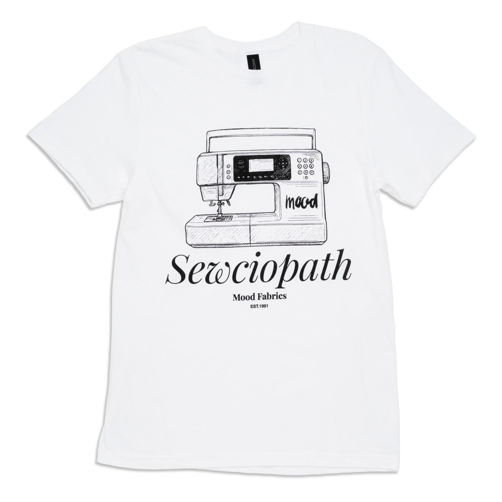 Mood T-Shirt - Unisex Crew Neck - White Sewciopath Sewing Machine