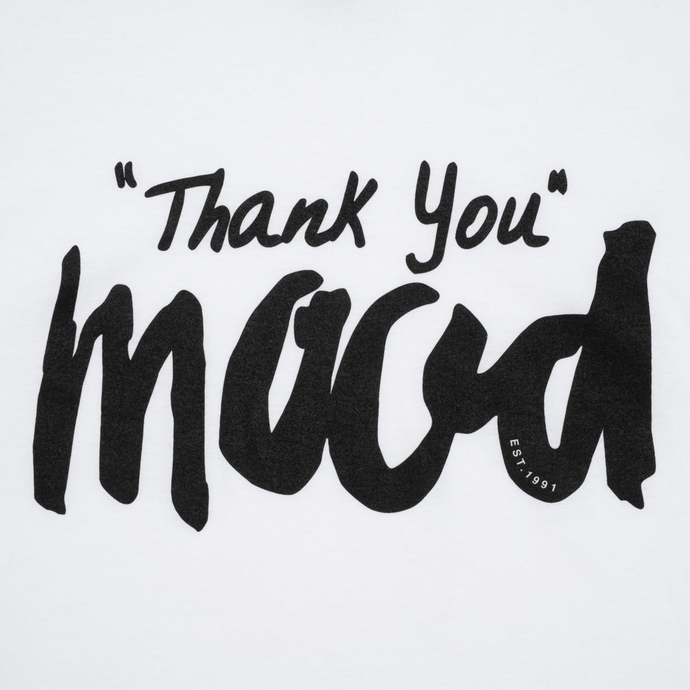 Mood T-Shirt - Unisex Crew Neck - White Thank You Mood Folded