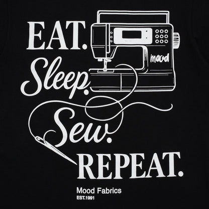 Mood T-Shirt - Unisex Crew Neck - Black Eat. Sleep. Sew. Repeat
