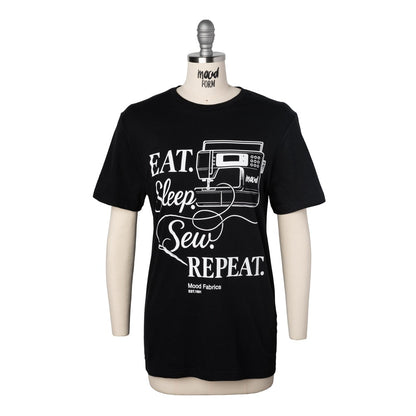 Mood T-Shirt - Unisex Crew Neck - Black Eat. Sleep. Sew. Repeat
