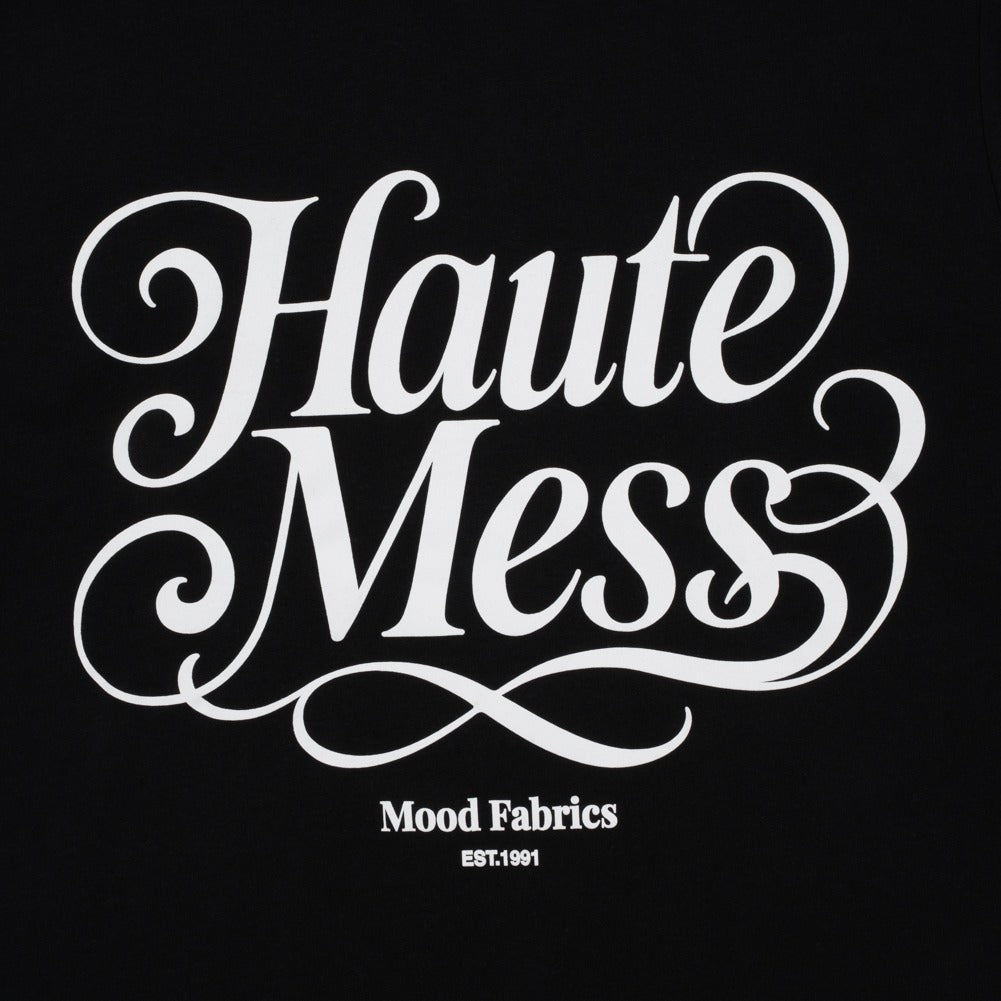 Mood T-Shirt - Unisex Crew Neck - Black Haute Mess - Folded