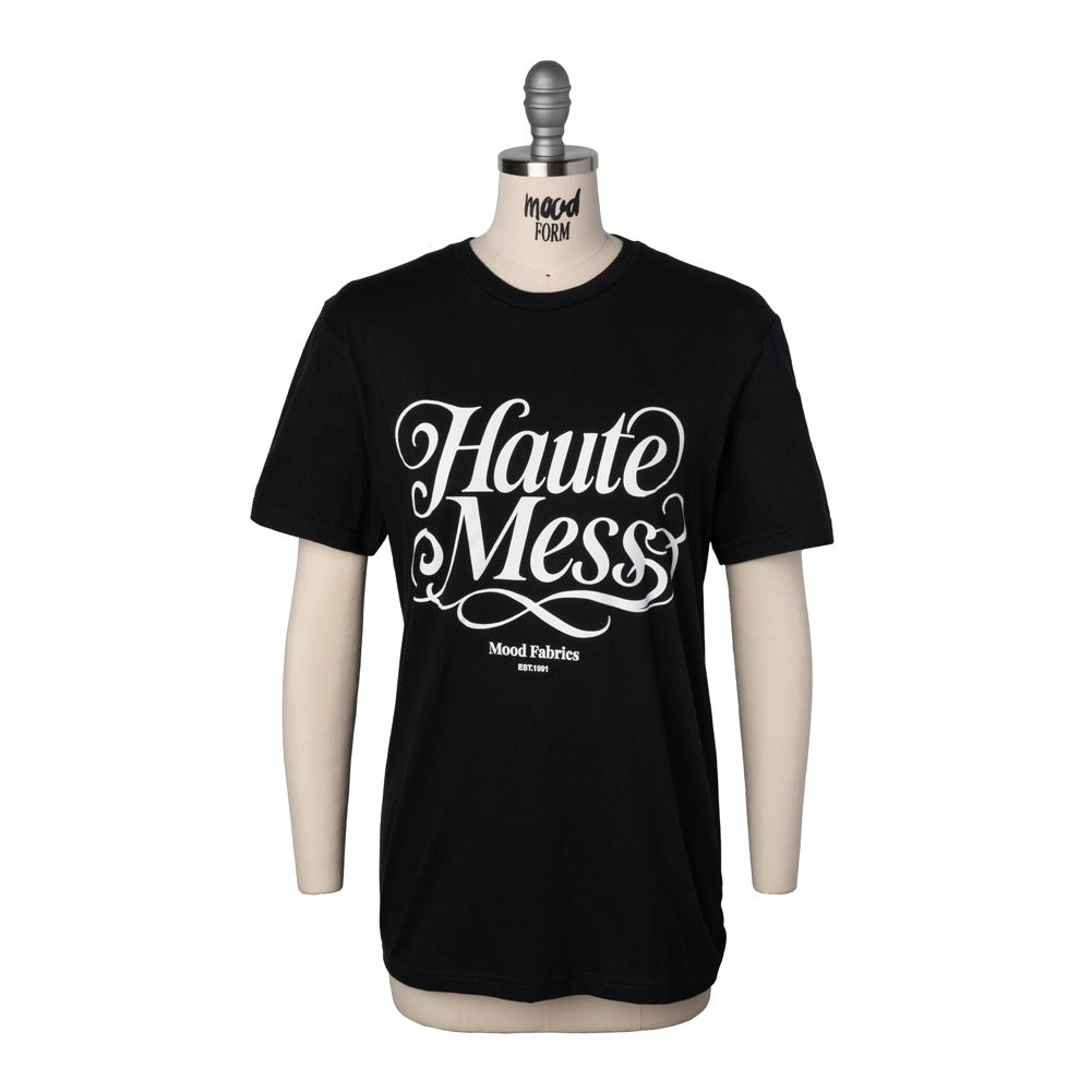 Mood T-Shirt - Unisex Crew Neck - Black Haute Mess - Full