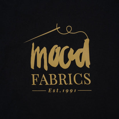 Mood T-Shirt - Unisex Crew Neck - Black and Gold Mood Fabrics Logo