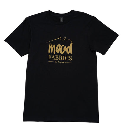 Mood T-Shirt - Unisex Crew Neck - Black and Gold Mood Fabrics Logo