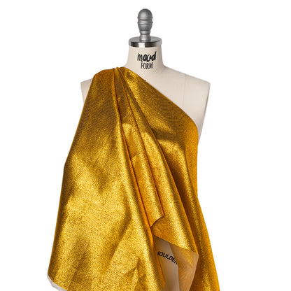 Woven Lame - Metallic Yellow Gold