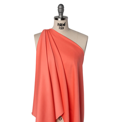 Satin Faced Polyester Crepe by Trina Turk - Coral Lily - Designer Deadstock