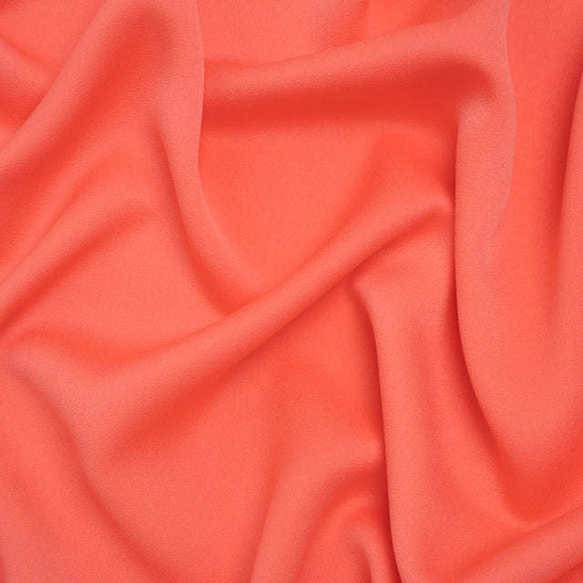 Satin Faced Polyester Crepe by Trina Turk - Coral Lily - Designer Deadstock