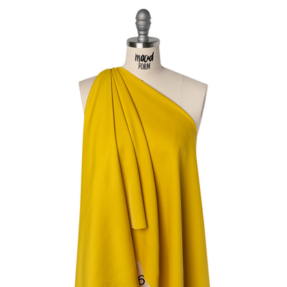 Satin Faced Polyester Crepe by Trina Turk - Crazy Daisy Yellow - Designer Deadstock