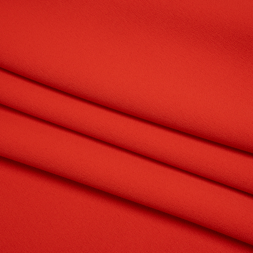 Satin Faced Polyester Crepe by Trina Turk - Radcliffe Red - Designer Deadstock Folded