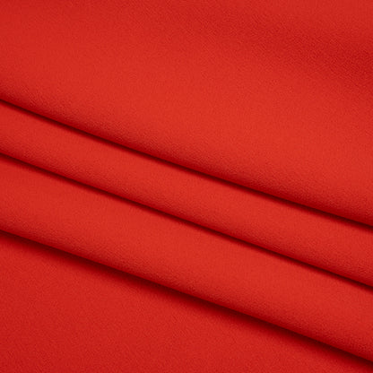 Satin Faced Polyester Crepe by Trina Turk - Radcliffe Red - Designer Deadstock Folded