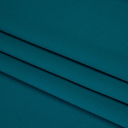 Satin Faced Polyester Crepe by Trina Turk - Alexandrite Teal - Designer Deadstock Folded