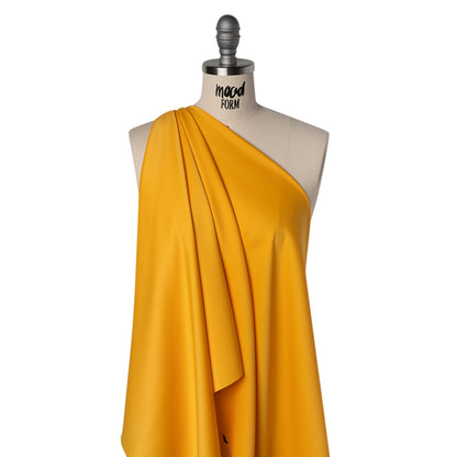 Satin Faced Polyester Crepe by Trina Turk - Saffron Yellow - Designer Deadstock