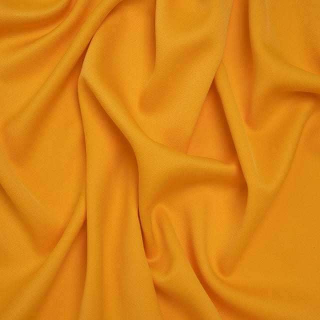 Satin Faced Polyester Crepe by Trina Turk - Saffron Yellow - Designer Deadstock