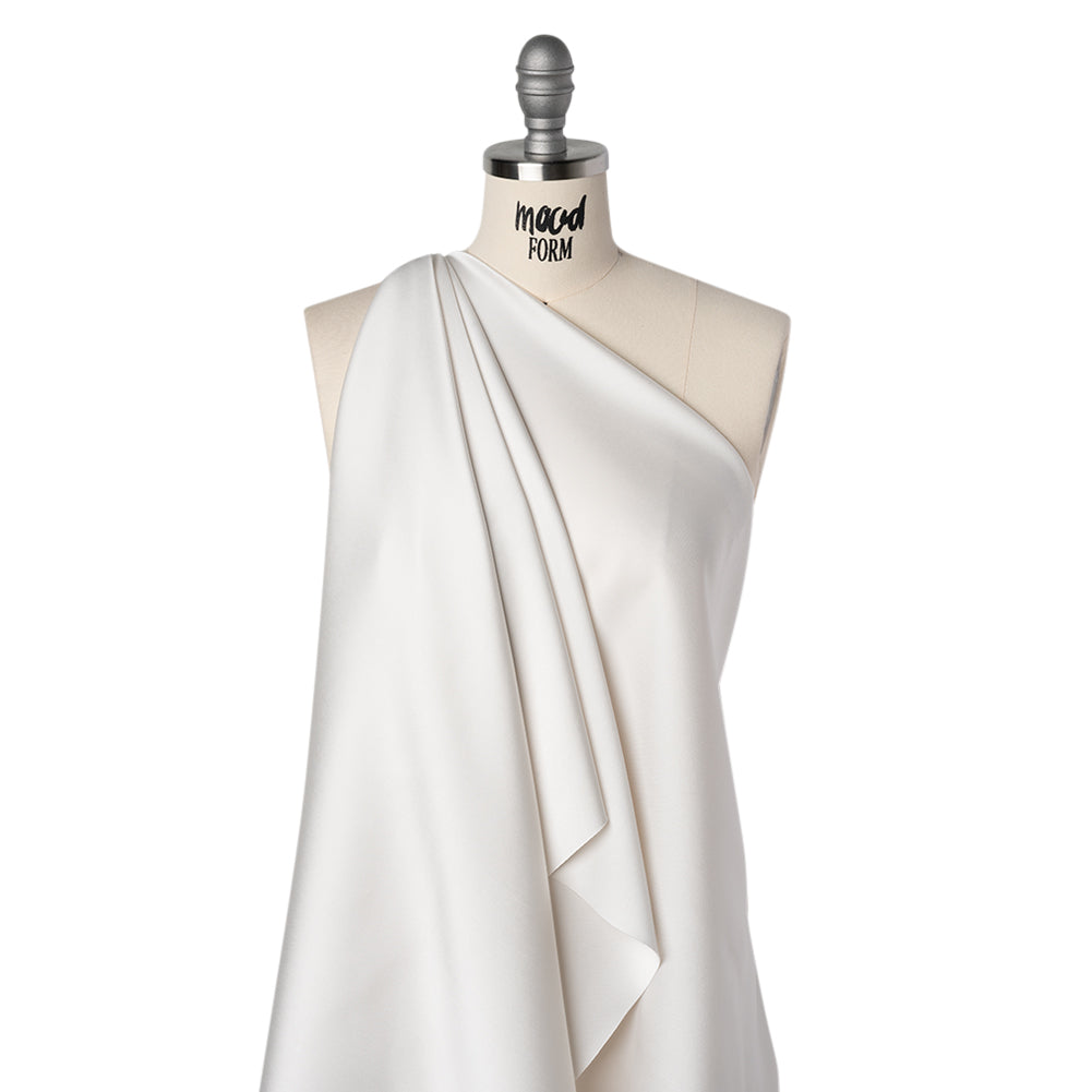 Soft Double Face Polyester Twill - Off White - Viola Collection - Drape
