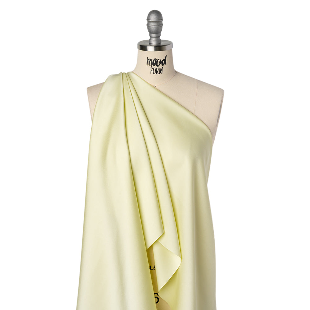 Soft Double Face Polyester Twill - Pale Lime Green - Viola Collection Drape