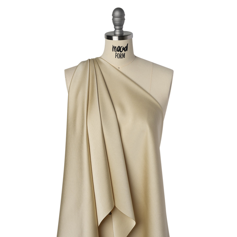 Soft Double Face Polyester Twill - Beige - Viola Collection - Drape