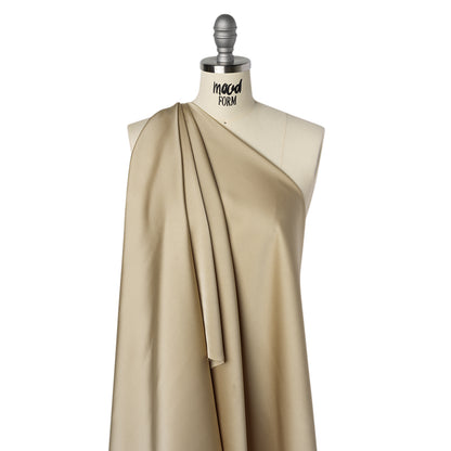 Soft Double Face Polyester Twill - Sesame Beige - Viola Collection Folded
