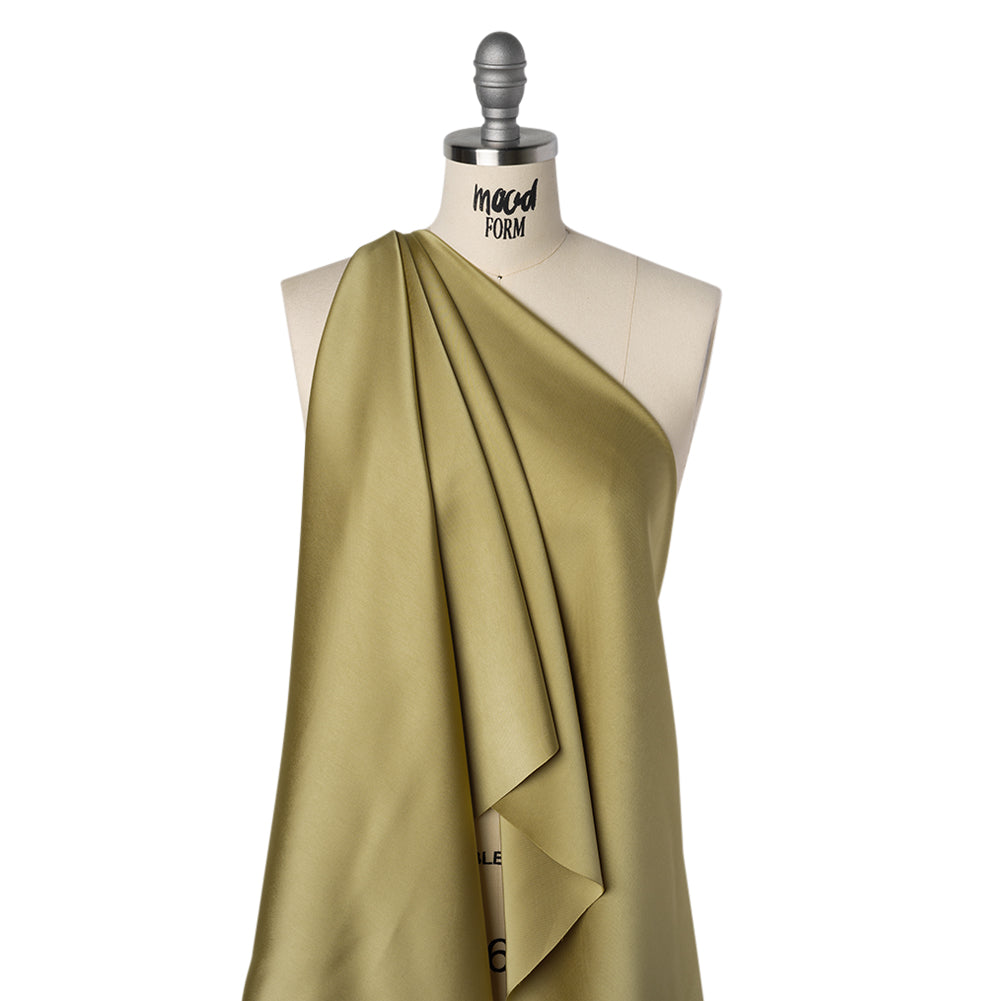 Soft Double Face Polyester Twill - Light Olive Green - Viola Collection Drape