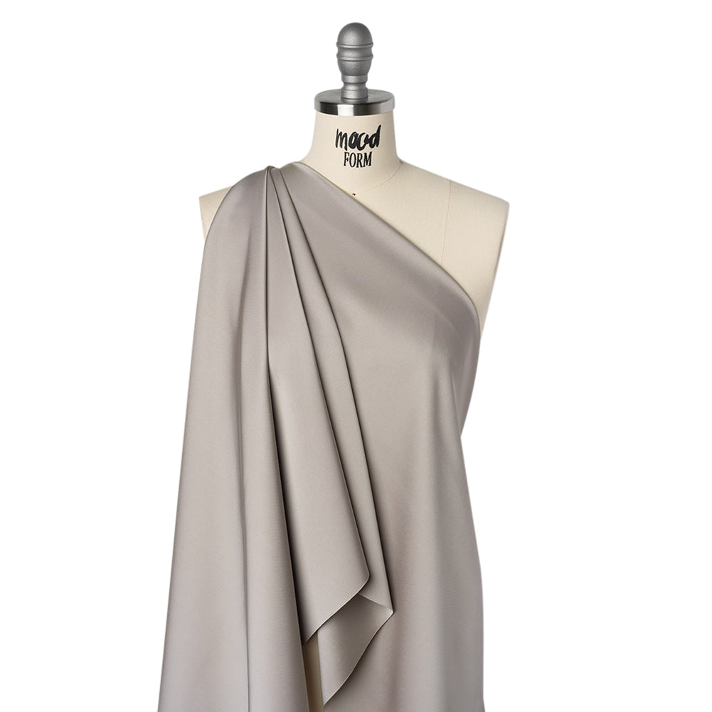 Soft Double Face Polyester Twill - Mushroom Gray - Viola Collection - Drape
