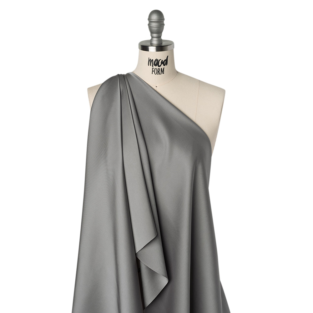Soft Double Face Polyester Twill - Gray - Viola Collection - Drape