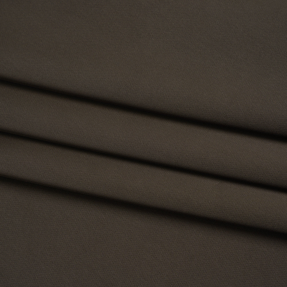 Soft Double Face Polyester Twill - Dark Brown - Viola Collection Folded