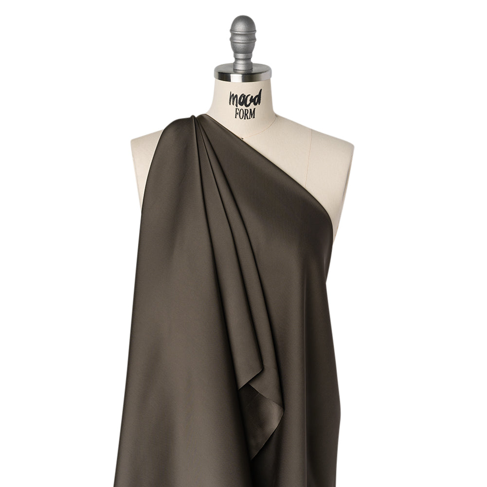 Soft Double Face Polyester Twill - Dark Brown - Viola Collection Drape