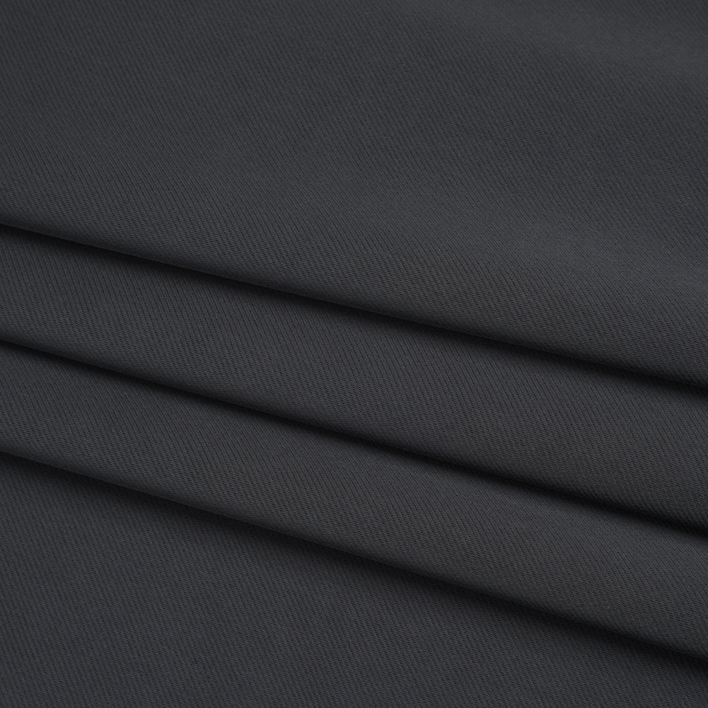 Soft Double Face Polyester Twill - Charcoal Gray - Viola Collection - Folded