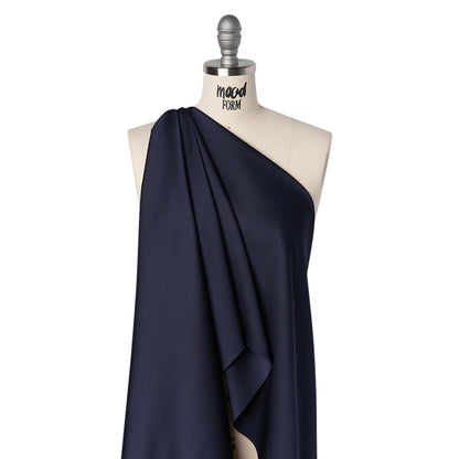 Soft Double Face Polyester Twill - Navy Blue - Viola Collection Drape