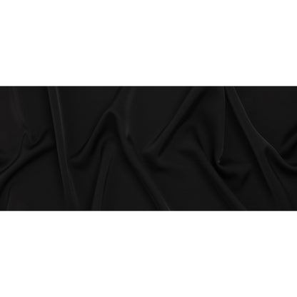 Soft Double Face Polyester Satin - Black - Samantha Collection