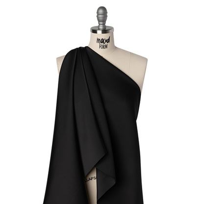 Soft Double Face Polyester Satin - Black - Samantha Collection