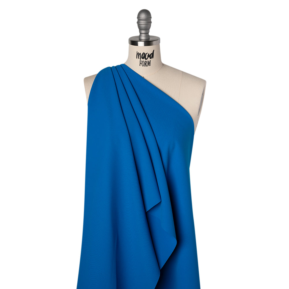 Soft Lightweight Polyester Gabardine - Bright Blue - Stefanie Collection - Drape
