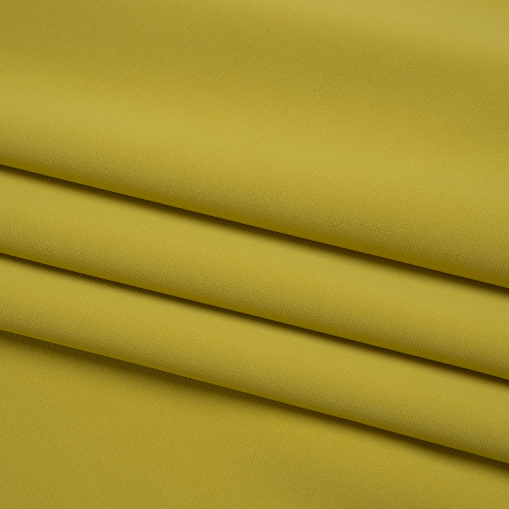 Soft Lightweight Polyester Gabardine - Chartreuse - Stefanie Collection - Folded