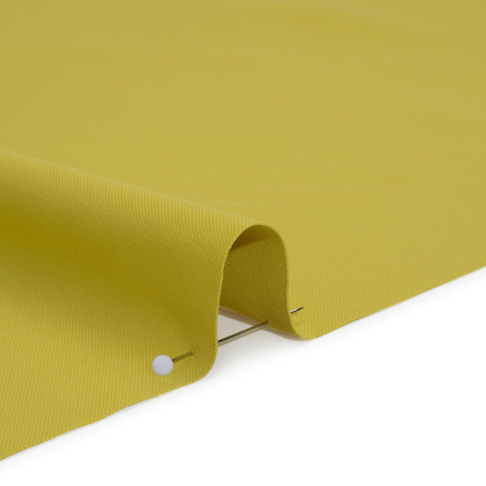 Soft Lightweight Polyester Gabardine - Chartreuse - Stefanie Collection - Detail