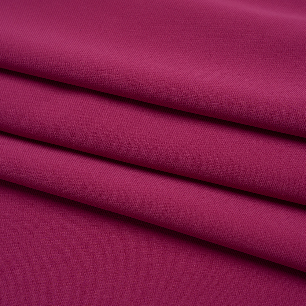 Soft Lightweight Polyester Gabardine - Magenta - Stefanie Collection - Folded