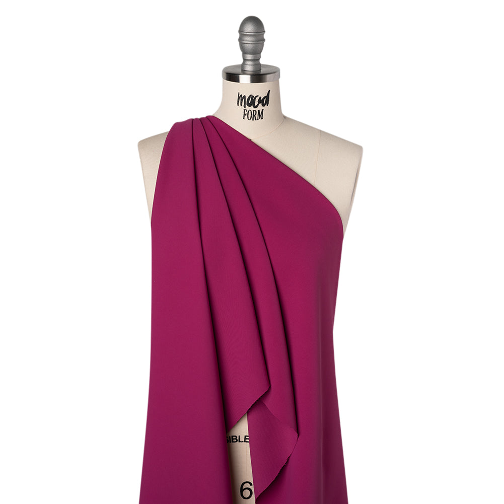 Soft Lightweight Polyester Gabardine - Magenta - Stefanie Collection - Drape