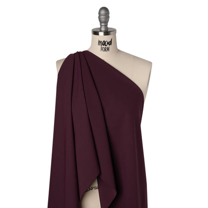 Soft Lightweight Polyester Gabardine - Burgundy - Stefanie Collection