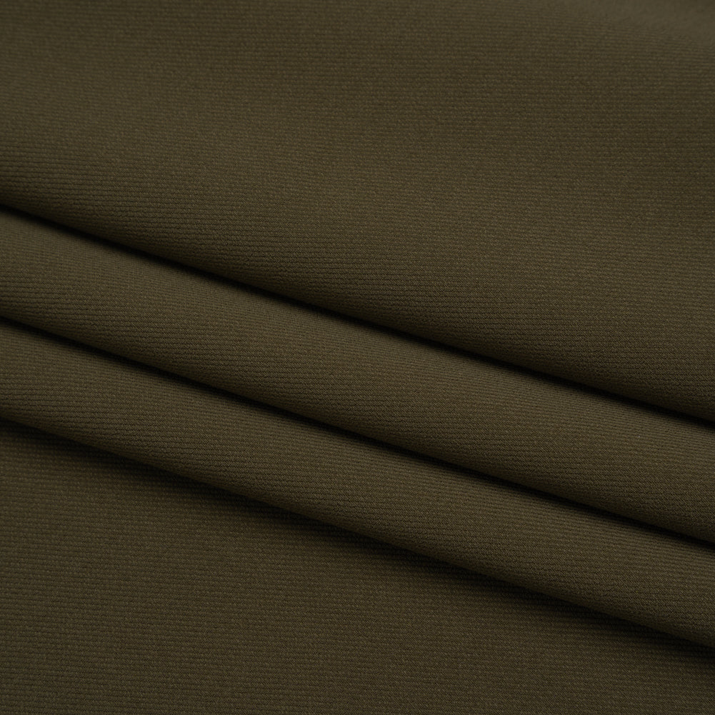 Soft Lightweight Polyester Gabardine - Olive Green - Stefanie Collection - Folded